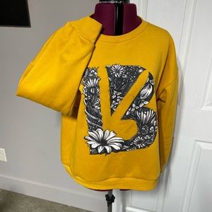 BuffBunny floral logo sweatshirt - yellow/black/white